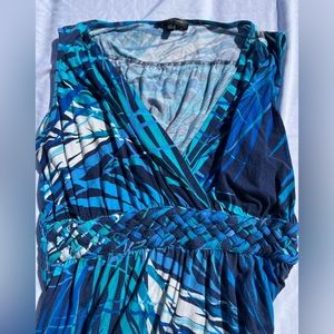 Spence Blue Summer Maxi Dress Size Large